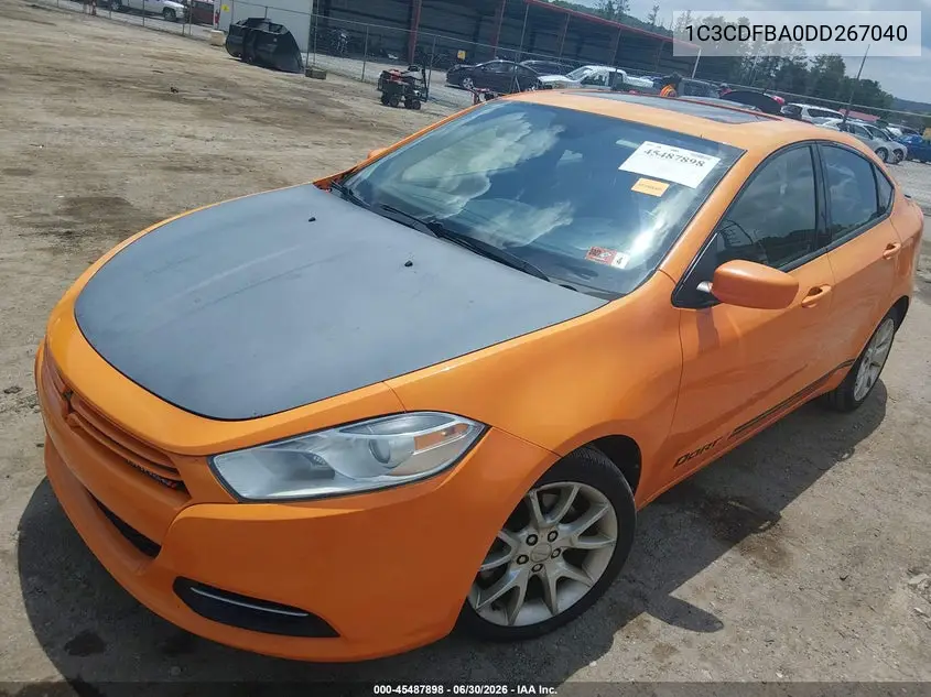 2013 Dodge Dart Sxt VIN: 1C3CDFBA0DD267040 Lot: 45487898