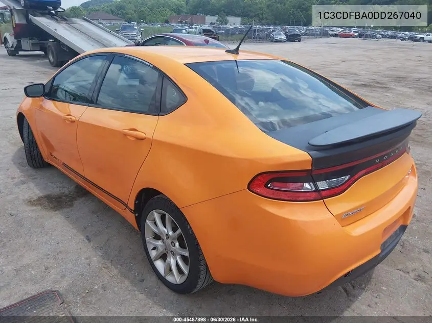 2013 Dodge Dart Sxt VIN: 1C3CDFBA0DD267040 Lot: 45487898