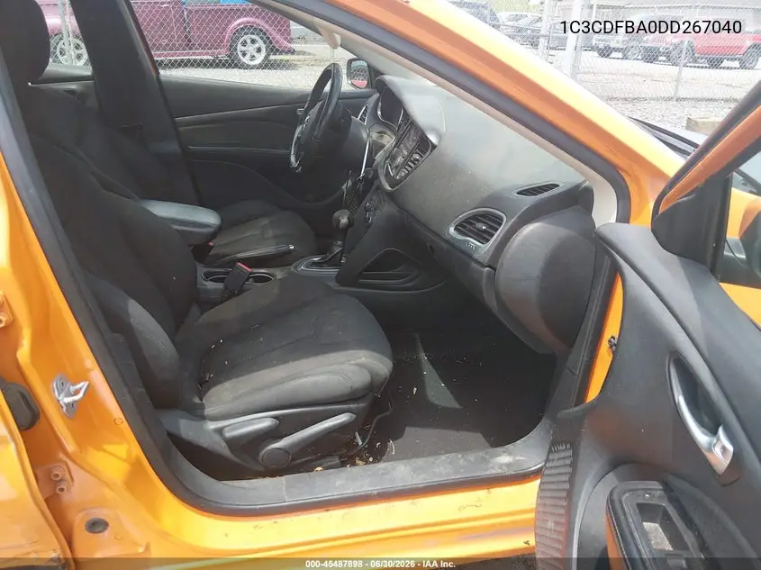 2013 Dodge Dart Sxt VIN: 1C3CDFBA0DD267040 Lot: 45487898