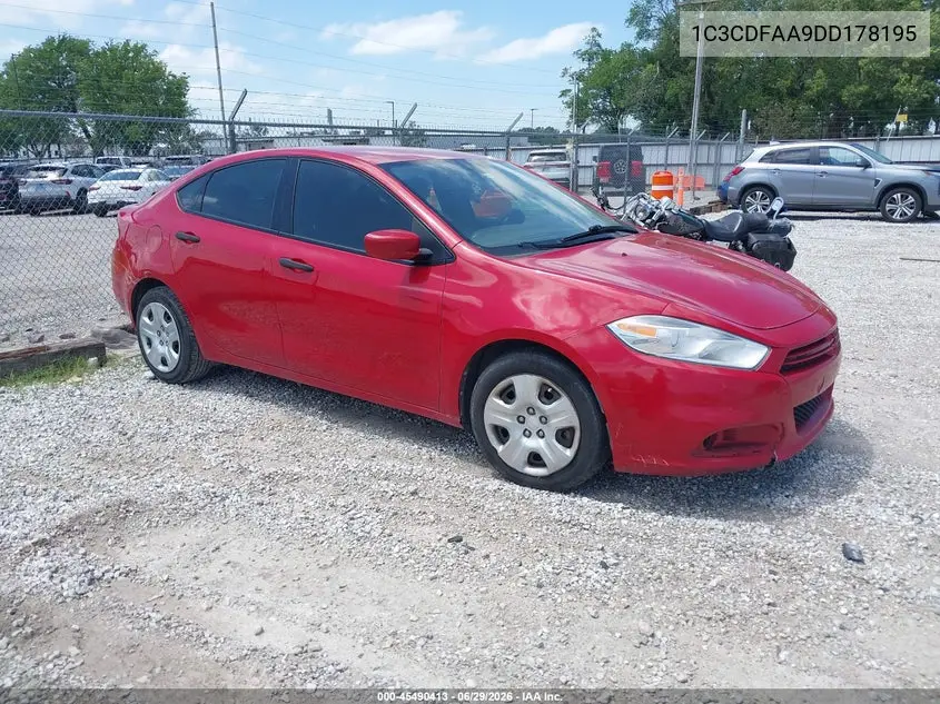 2013 Dodge Dart Se VIN: 1C3CDFAA9DD178195 Lot: 45490413