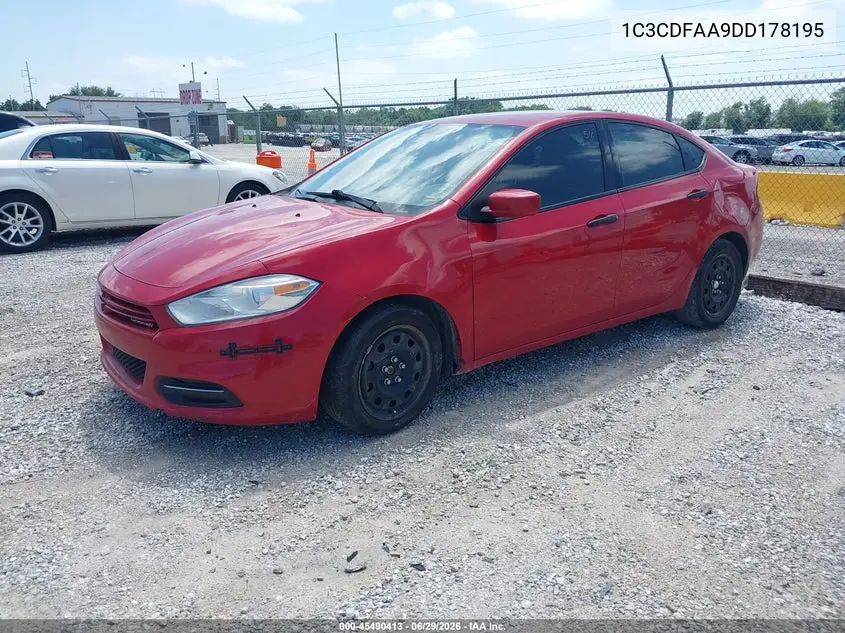 2013 Dodge Dart Se VIN: 1C3CDFAA9DD178195 Lot: 45490413