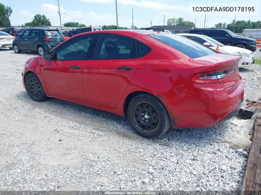 2013 Dodge Dart Se VIN: 1C3CDFAA9DD178195 Lot: 45490413