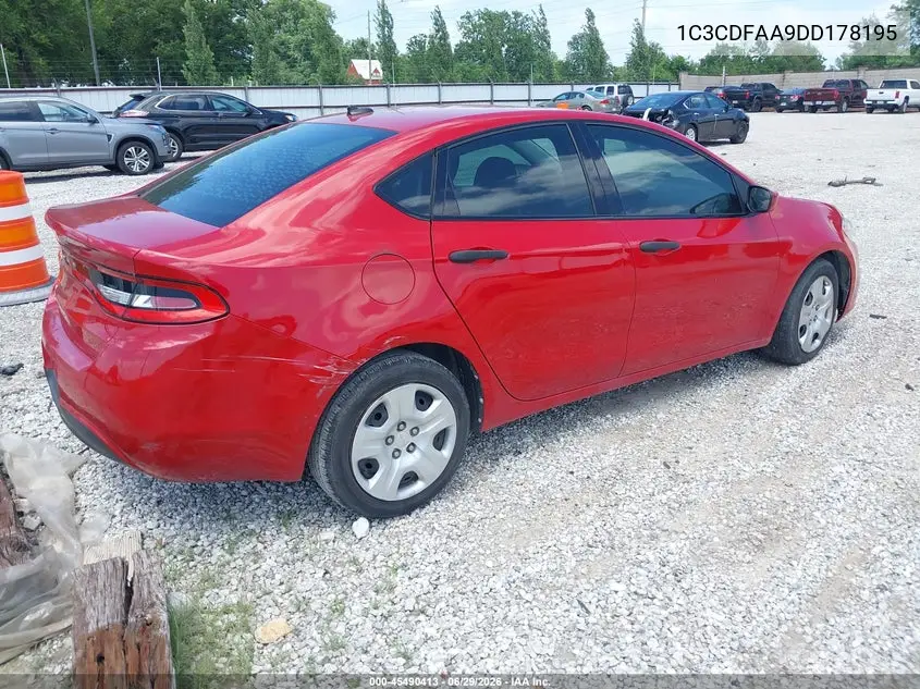2013 Dodge Dart Se VIN: 1C3CDFAA9DD178195 Lot: 45490413