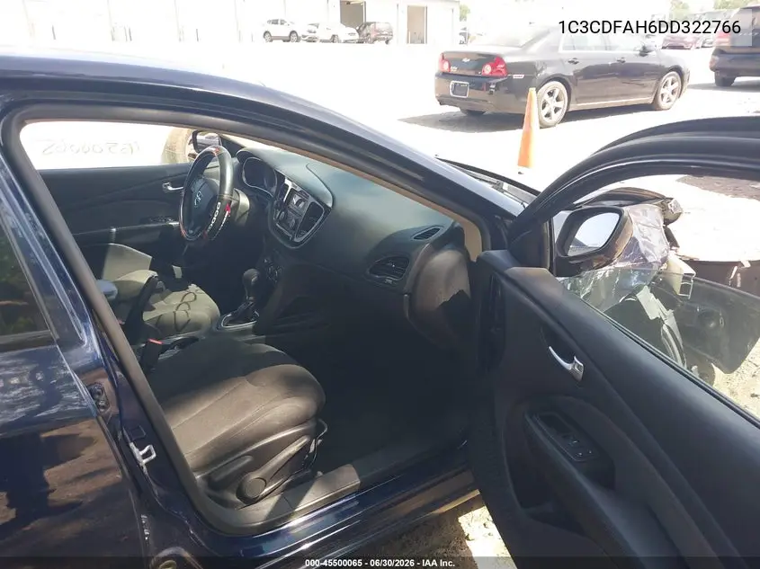 2013 Dodge Dart Aero VIN: 1C3CDFAH6DD322766 Lot: 45500065