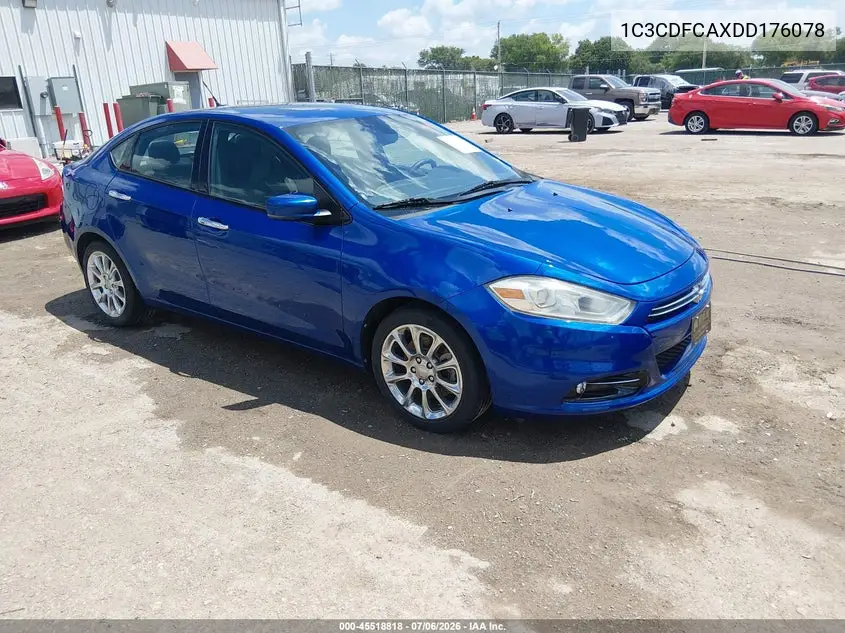 2013 Dodge Dart Limited VIN: 1C3CDFCAXDD176078 Lot: 45518818