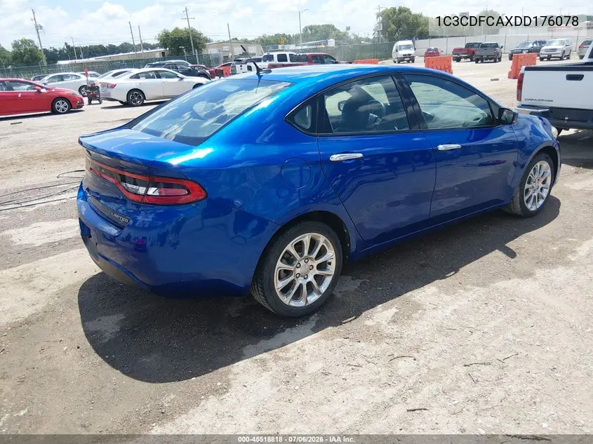 2013 Dodge Dart Limited VIN: 1C3CDFCAXDD176078 Lot: 45518818