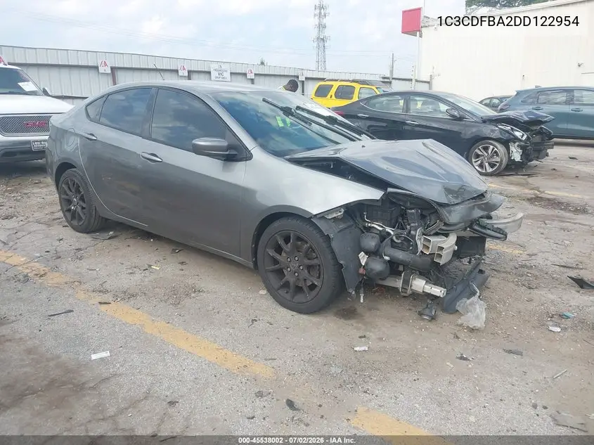 2013 Dodge Dart Rallye VIN: 1C3CDFBA2DD122954 Lot: 45538002