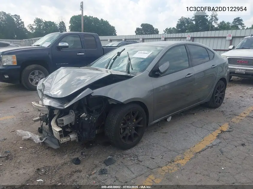 2013 Dodge Dart Rallye VIN: 1C3CDFBA2DD122954 Lot: 45538002