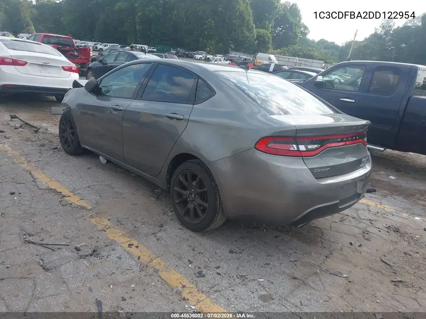 2013 Dodge Dart Rallye VIN: 1C3CDFBA2DD122954 Lot: 45538002