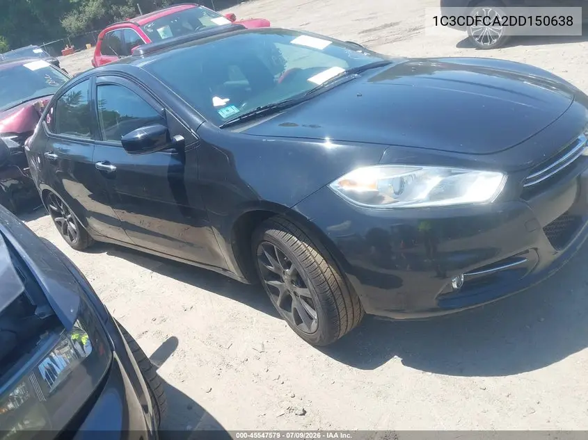 2013 Dodge Dart Limited VIN: 1C3CDFCA2DD150638 Lot: 45547579