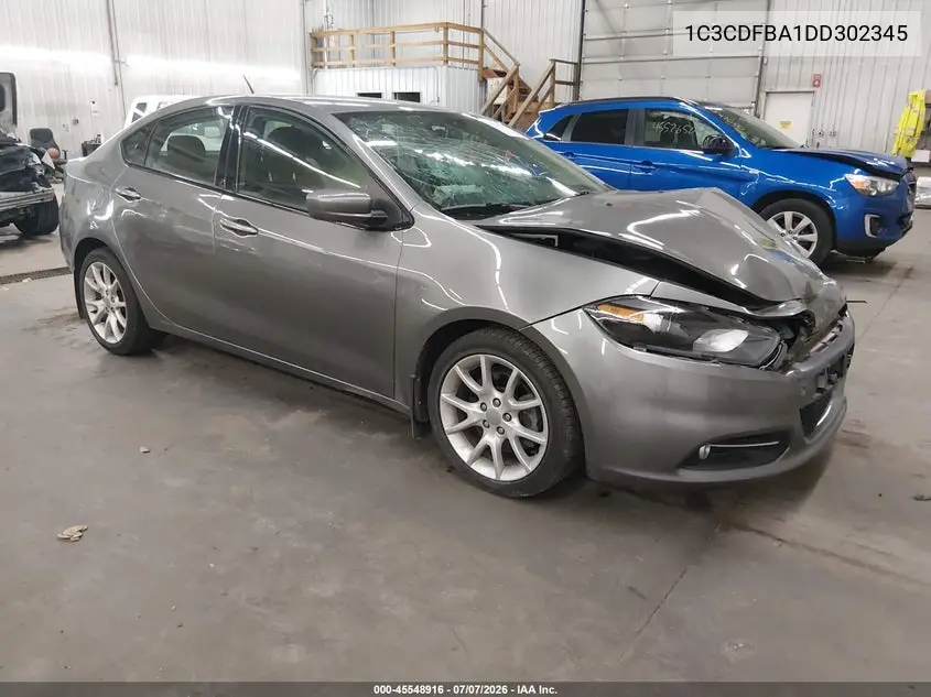 2013 Dodge Dart Sxt VIN: 1C3CDFBA1DD302345 Lot: 45548916