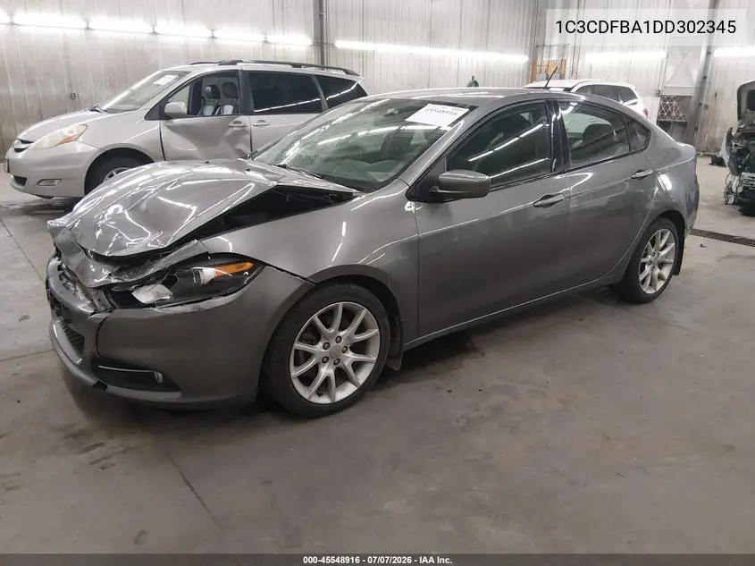 2013 Dodge Dart Sxt VIN: 1C3CDFBA1DD302345 Lot: 45548916