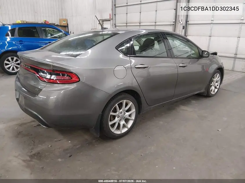 2013 Dodge Dart Sxt VIN: 1C3CDFBA1DD302345 Lot: 45548916