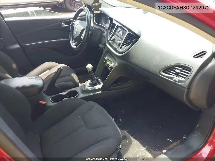 2013 Dodge Dart Aero VIN: 1C3CDFAH8DD292072 Lot: 45558613