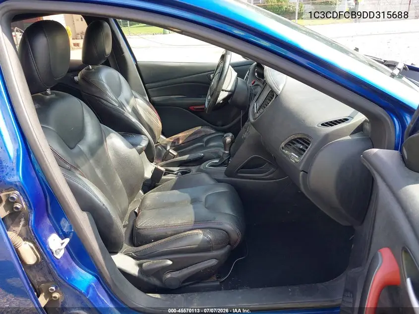 2013 Dodge Dart Gt VIN: 1C3CDFCB9DD315688 Lot: 45570113