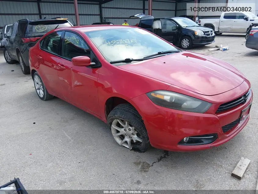 2013 Dodge Dart Sxt VIN: 1C3CDFBA6DD340802 Lot: 45570718