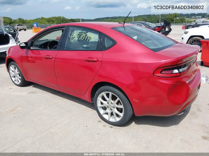 2013 Dodge Dart Sxt VIN: 1C3CDFBA6DD340802 Lot: 45570718