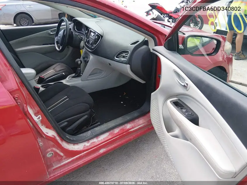 2013 Dodge Dart Sxt VIN: 1C3CDFBA6DD340802 Lot: 45570718