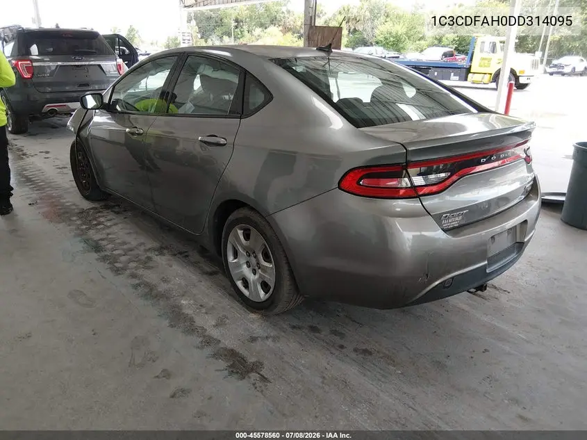 2013 Dodge Dart Aero VIN: 1C3CDFAH0DD314095 Lot: 45578560