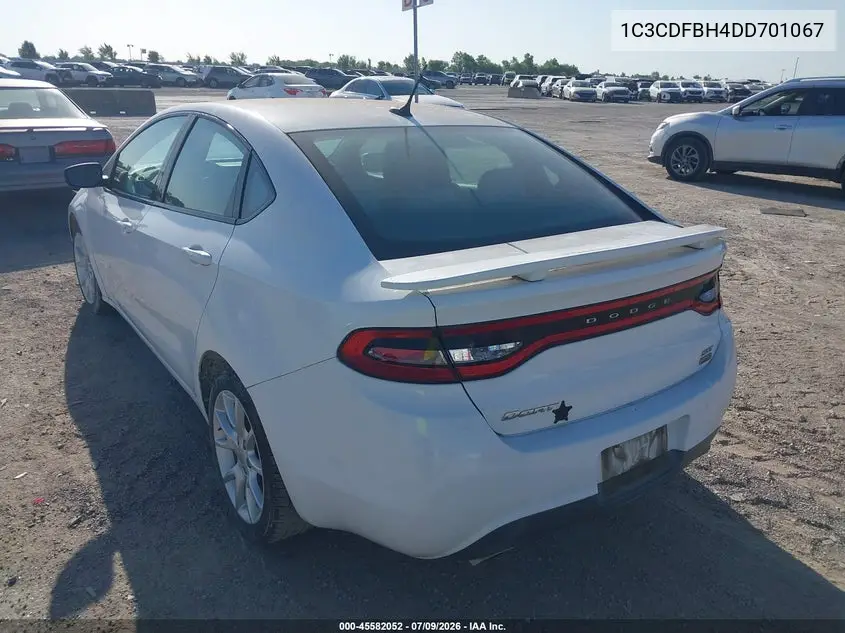 2013 Dodge Dart Sxt VIN: 1C3CDFBH4DD701067 Lot: 45582052