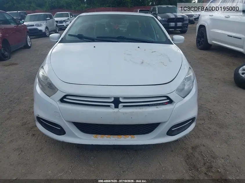 2013 Dodge Dart Sxt VIN: 1C3CDFBA0DD195000 Lot: 45587525