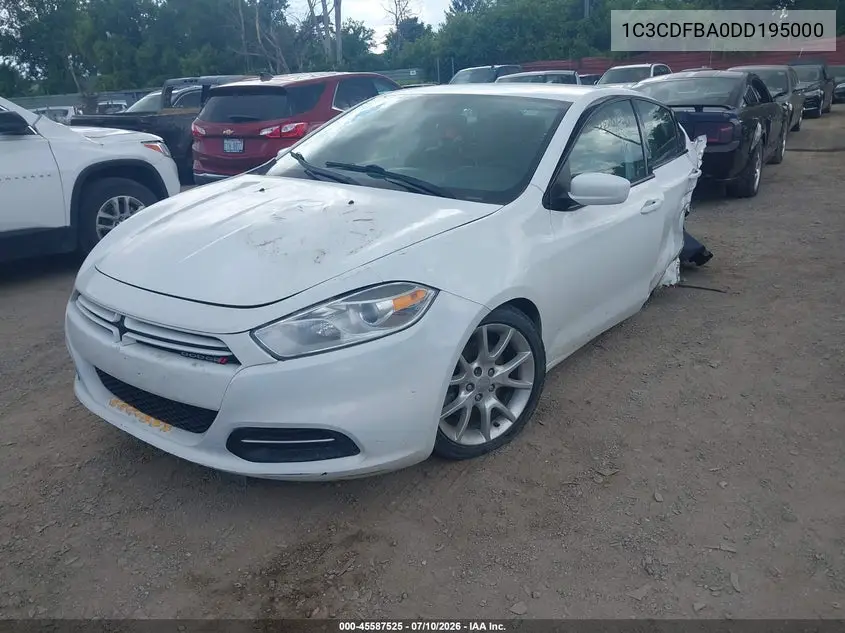 2013 Dodge Dart Sxt VIN: 1C3CDFBA0DD195000 Lot: 45587525