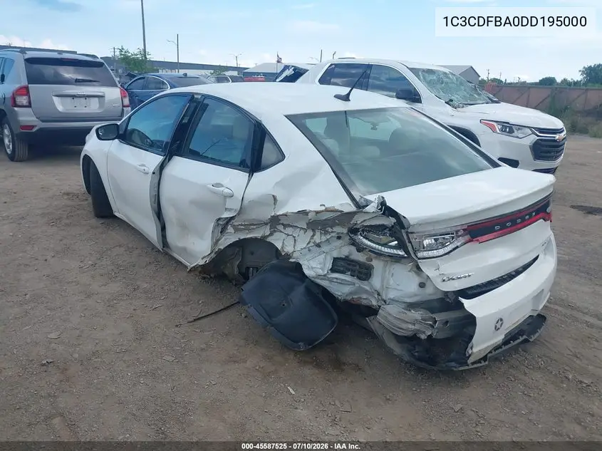 2013 Dodge Dart Sxt VIN: 1C3CDFBA0DD195000 Lot: 45587525