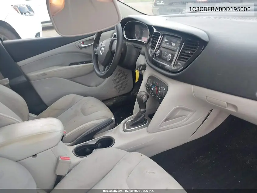 2013 Dodge Dart Sxt VIN: 1C3CDFBA0DD195000 Lot: 45587525