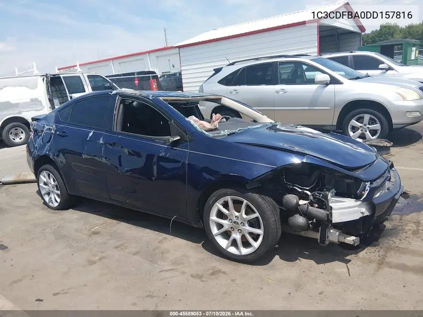 2013 Dodge Dart Sxt VIN: 1C3CDFBA0DD157816 Lot: 45589053