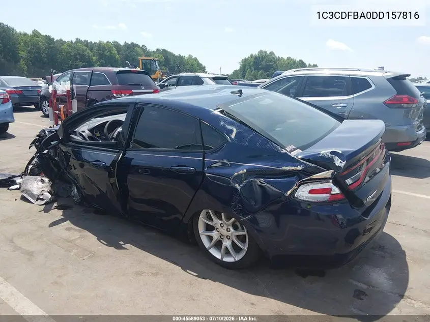 2013 Dodge Dart Sxt VIN: 1C3CDFBA0DD157816 Lot: 45589053