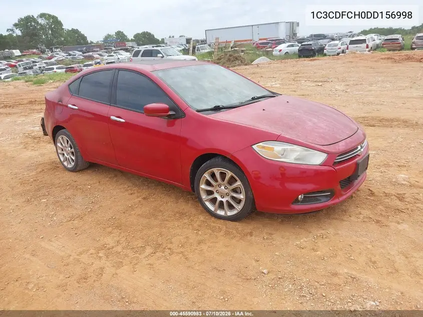 2013 Dodge Dart Limited VIN: 1C3CDFCH0DD156998 Lot: 45590983