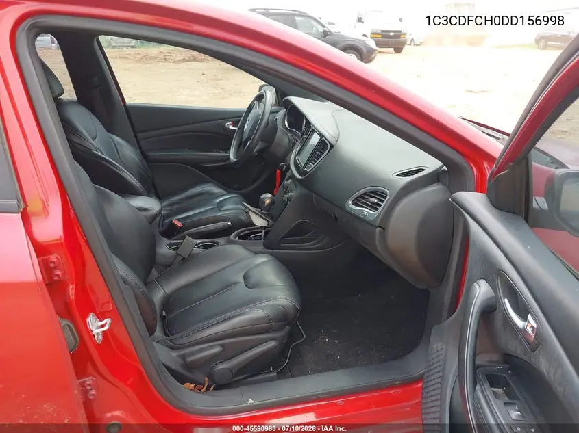 2013 Dodge Dart Limited VIN: 1C3CDFCH0DD156998 Lot: 45590983