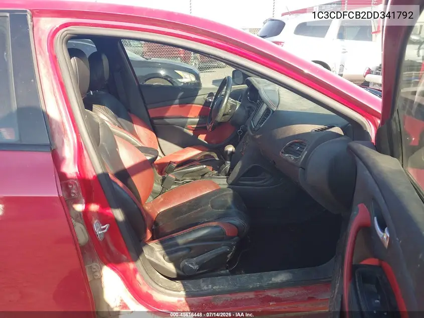 2013 Dodge Dart Gt VIN: 1C3CDFCB2DD341792 Lot: 45616448