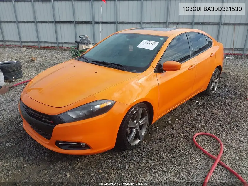 2013 Dodge Dart Sxt VIN: 1C3CDFBA3DD321530 Lot: 45624517