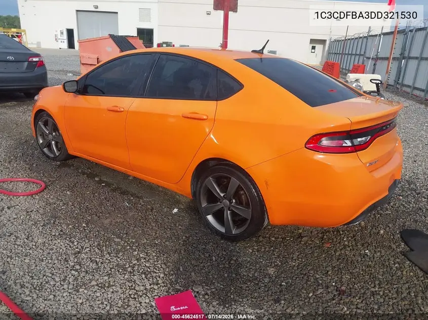 2013 Dodge Dart Sxt VIN: 1C3CDFBA3DD321530 Lot: 45624517