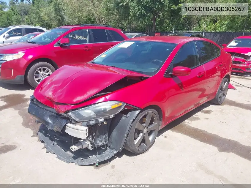 2013 Dodge Dart Sxt VIN: 1C3CDFBA0DD305267 Lot: 45643629