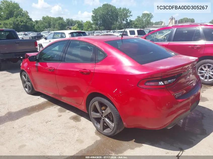 2013 Dodge Dart Sxt VIN: 1C3CDFBA0DD305267 Lot: 45643629