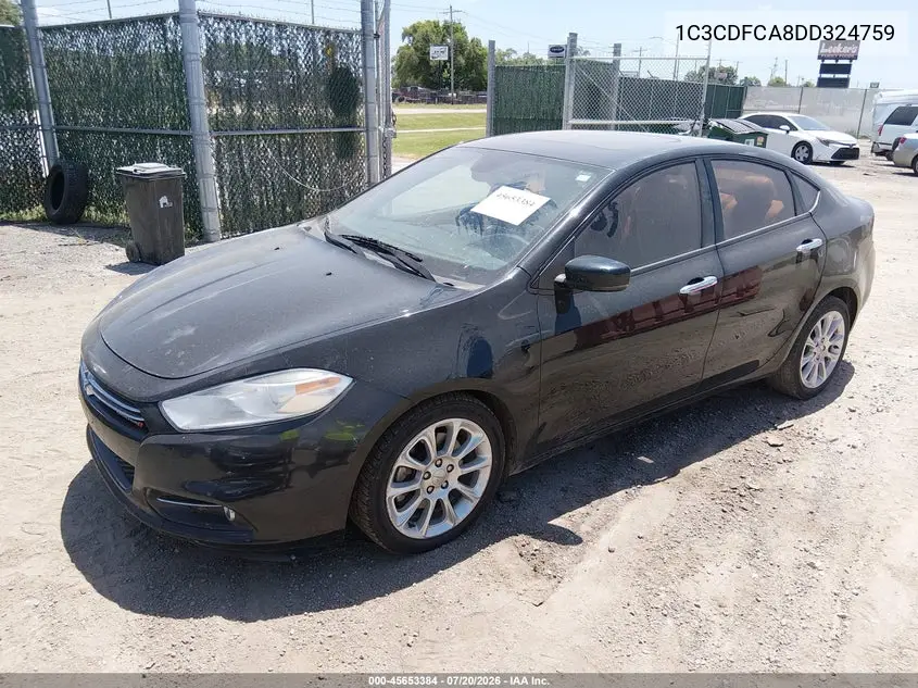2013 Dodge Dart Limited VIN: 1C3CDFCA8DD324759 Lot: 45653384