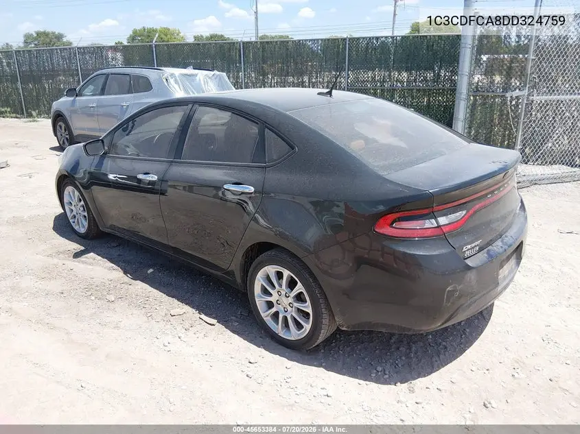 2013 Dodge Dart Limited VIN: 1C3CDFCA8DD324759 Lot: 45653384
