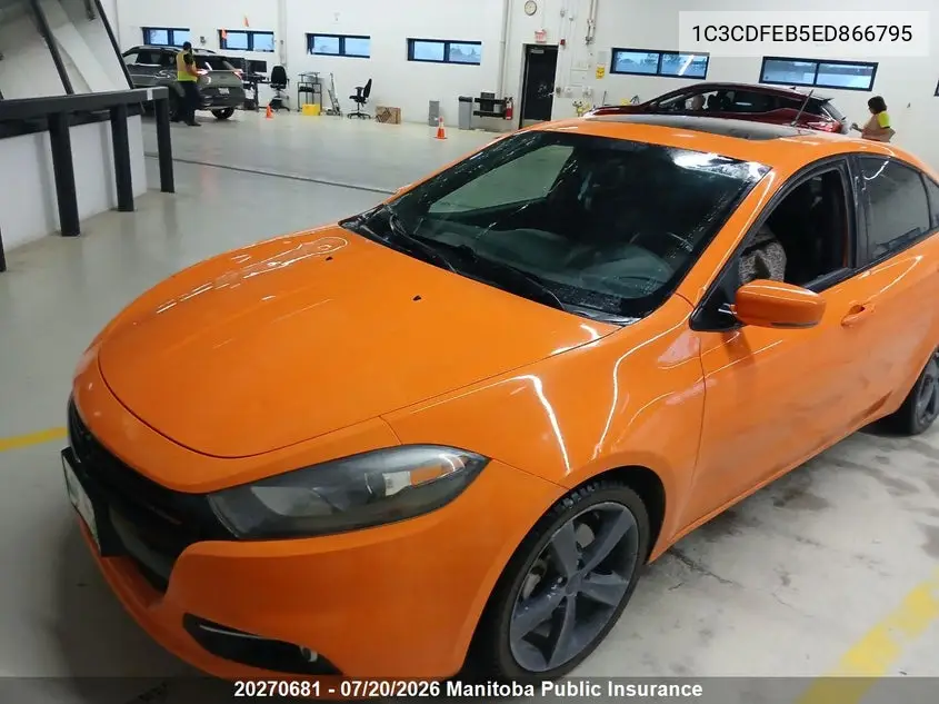 2014 Dodge Dart Gt VIN: 1C3CDFEB5ED866795 Lot: 20270681