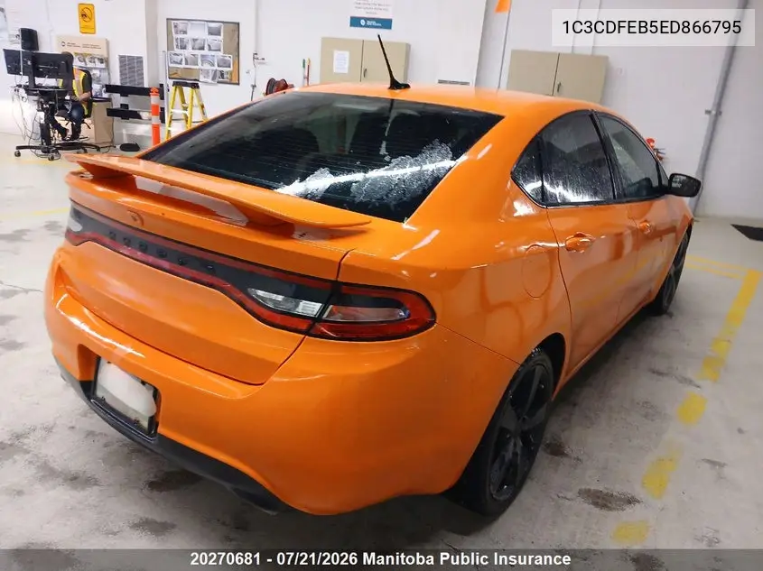 2014 Dodge Dart Gt VIN: 1C3CDFEB5ED866795 Lot: 20270681