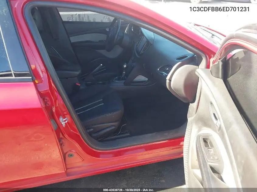 1C3CDFBB6ED701231 2014 Dodge Dart Sxt