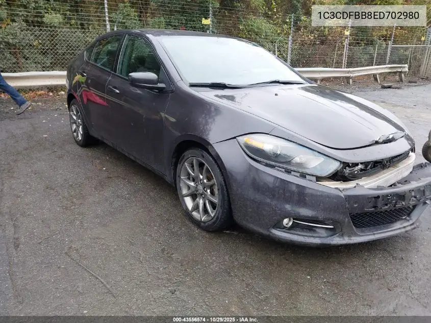 1C3CDFBB8ED702980 2014 Dodge Dart Sxt