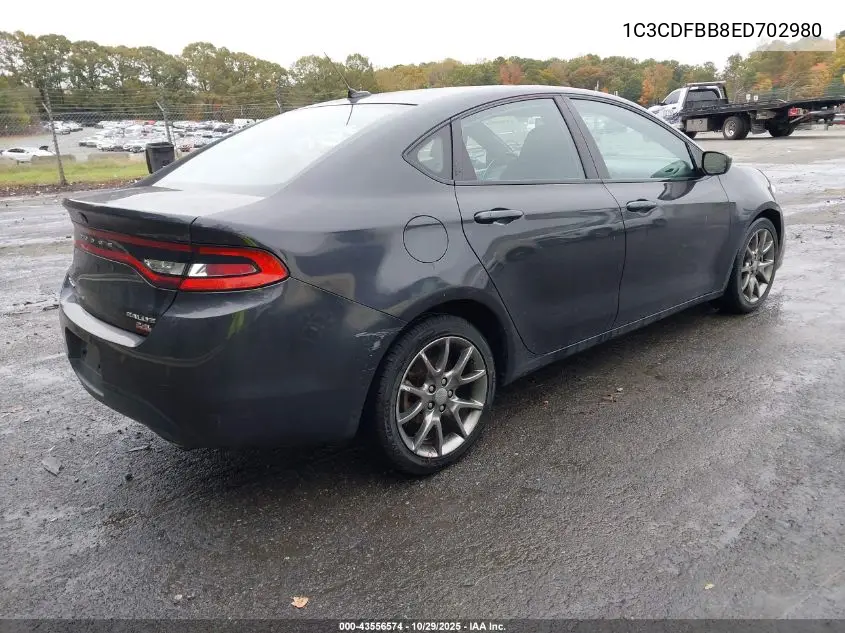 1C3CDFBB8ED702980 2014 Dodge Dart Sxt