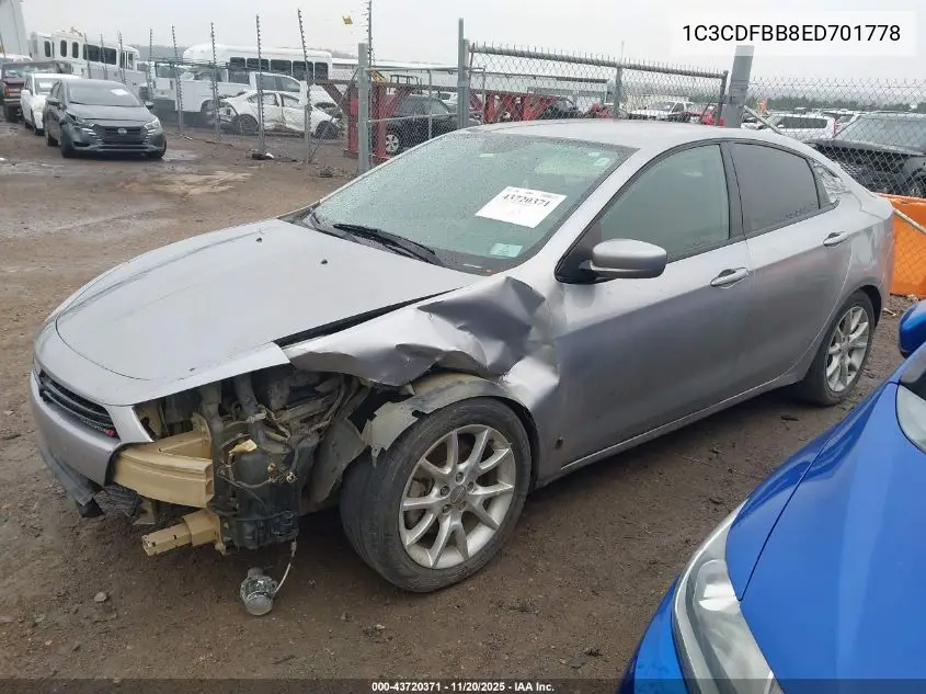 1C3CDFBB8ED701778 2014 Dodge Dart Sxt