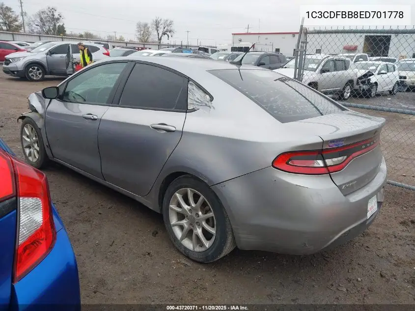 1C3CDFBB8ED701778 2014 Dodge Dart Sxt