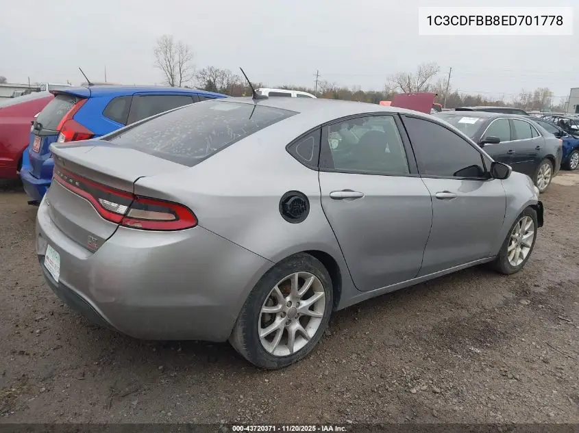 1C3CDFBB8ED701778 2014 Dodge Dart Sxt