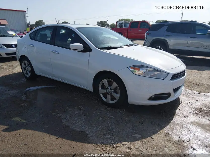 2014 Dodge Dart Limited VIN: 1C3CDFCB4ED683116 Lot: 45501896