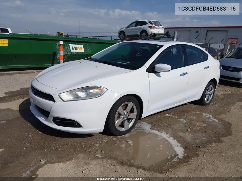 2014 Dodge Dart Limited VIN: 1C3CDFCB4ED683116 Lot: 45501896