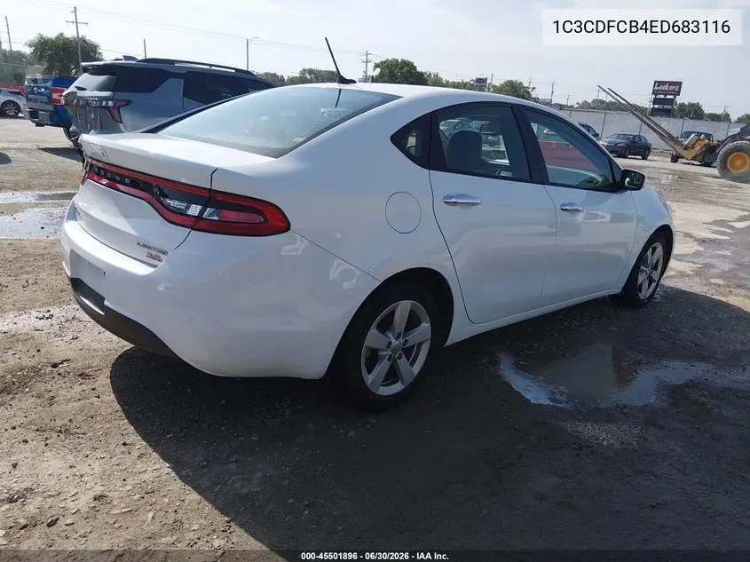 2014 Dodge Dart Limited VIN: 1C3CDFCB4ED683116 Lot: 45501896